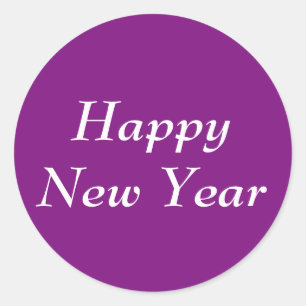 Rond Bonne année Bernhard Purple Sticker par Janz