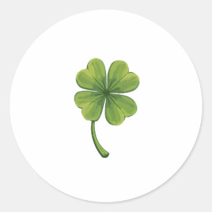 Rond bonne chance, sticker à quatre feuilles de trèfle