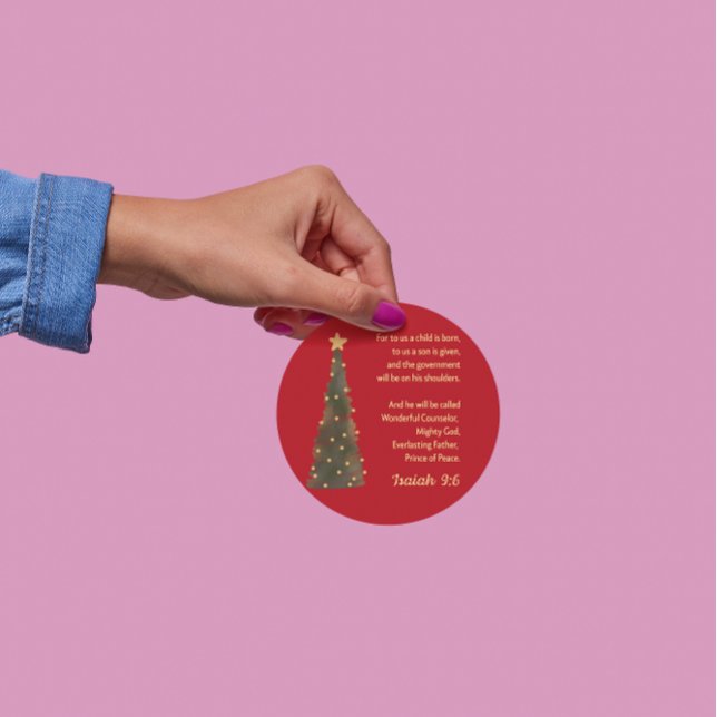 Rond Bonus: Christmas Sticker Isaiah 9:6 (Créateur téléchargé)