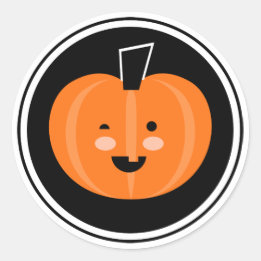 Rond Boo ! Sticker Citrouille Halloween