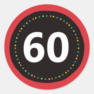 Rond Boomer   Sticker   Rouge