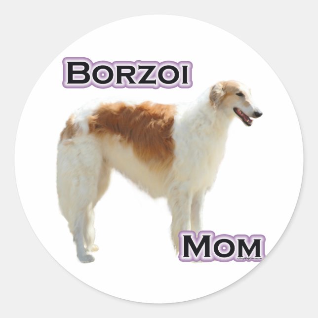 Rond Borzoi Mom 4 - Sticker (Devant)