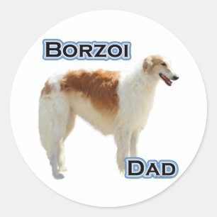 Rond Borzoi Papa 4 - Sticker