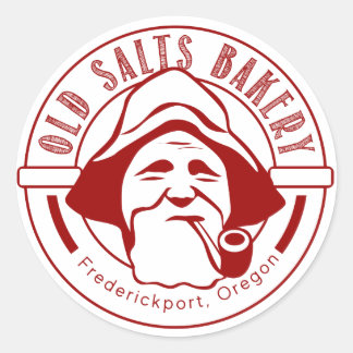 Rond Boulangerie Vieux Sticker Rouge