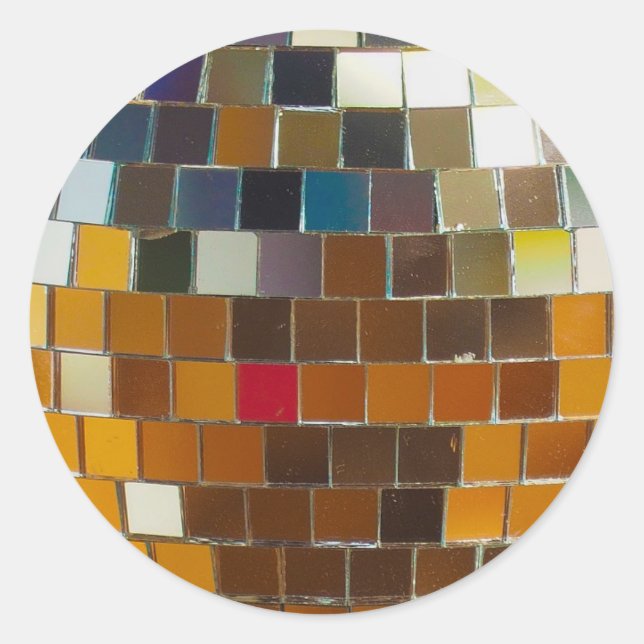 Rond Boule Disco - Sticker brillant (Devant)