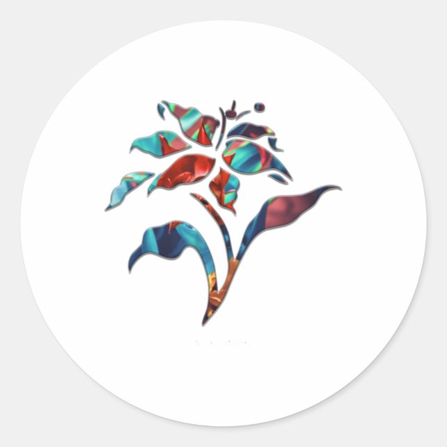 Rond Bouquet Fleurs Trois Sticker (Devant)