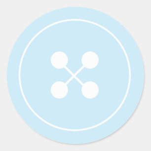 Rond Bouton bleu Baby shower Favoriser Sticker