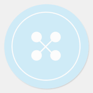 Rond Bouton bleu Baby shower Favoriser Sticker