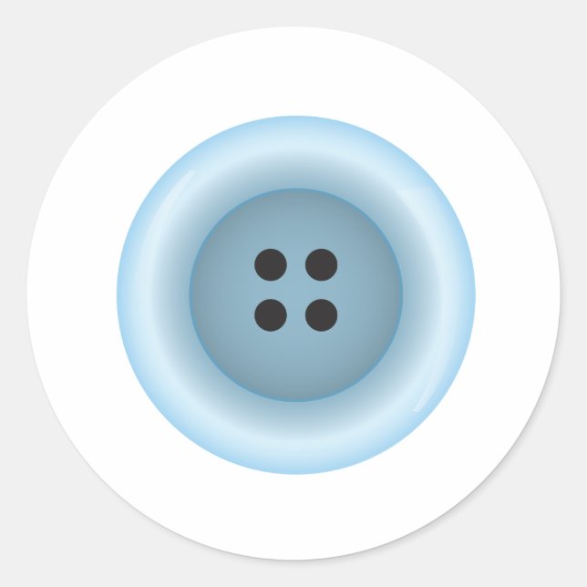 Rond Bouton bleu clair Sticker (Devant)