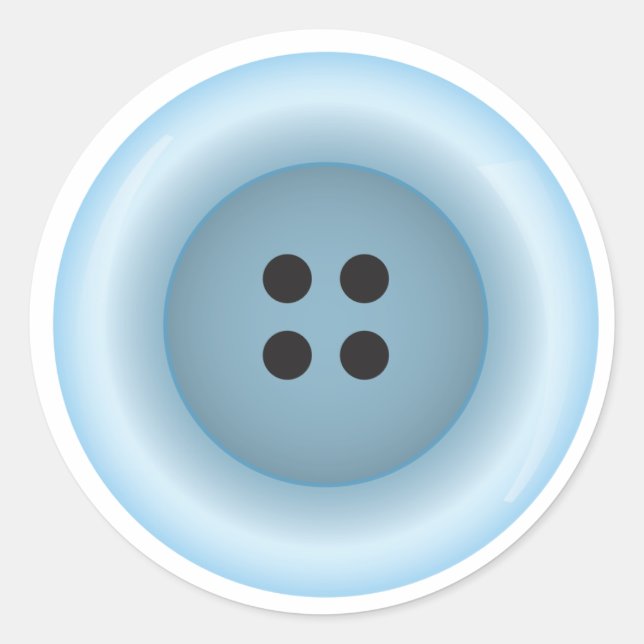 Rond Bouton bleu clair Sticker (Devant)