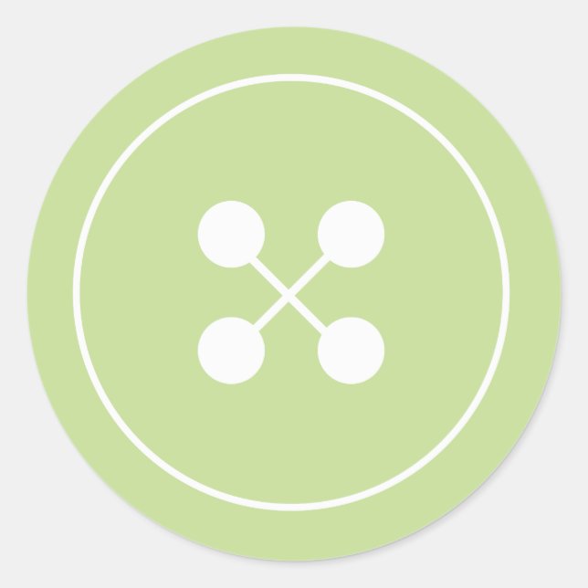 Rond Bouton vert Baby shower Favoriser Sticker (Devant)