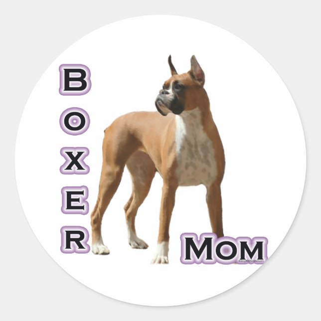 Rond Boxer Mom 4 - Sticker (Devant)