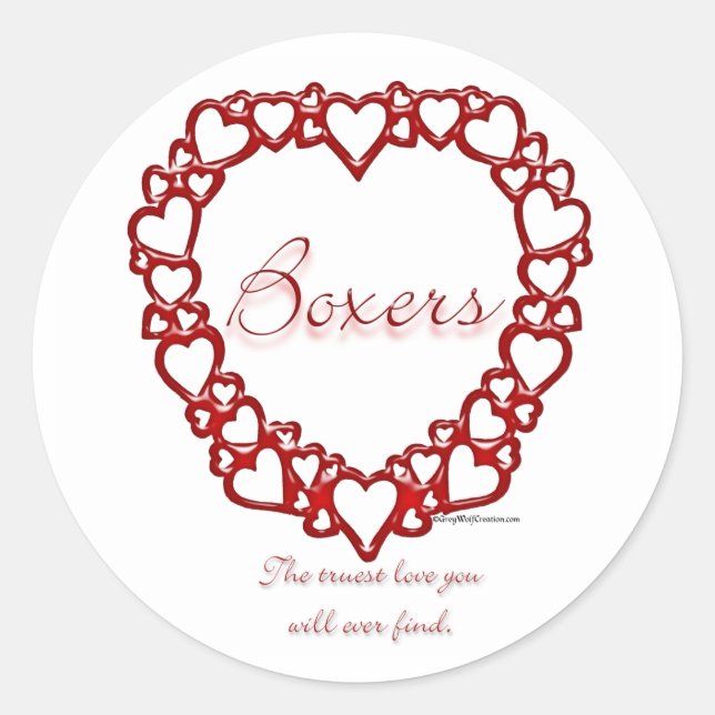 Rond Boxer True Love - Sticker (Devant)