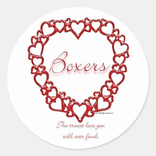 Rond Boxer True Love - Sticker