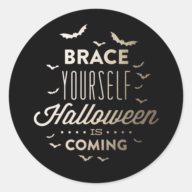 Rond BRASSEZ-VOUS HALLOWEEN Sticker Halloween (Devant)