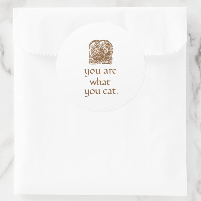 Rond Bread & Calligraphy Rustic Sticker (Sac)