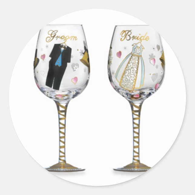 ROND BRIDAL TOASING VERRES STICKER (Devant)