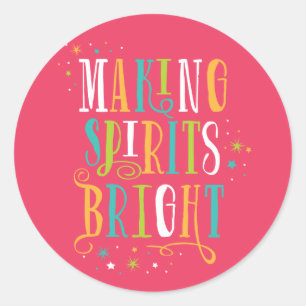 Rond Bright Spirits Modern Holiday Sticker