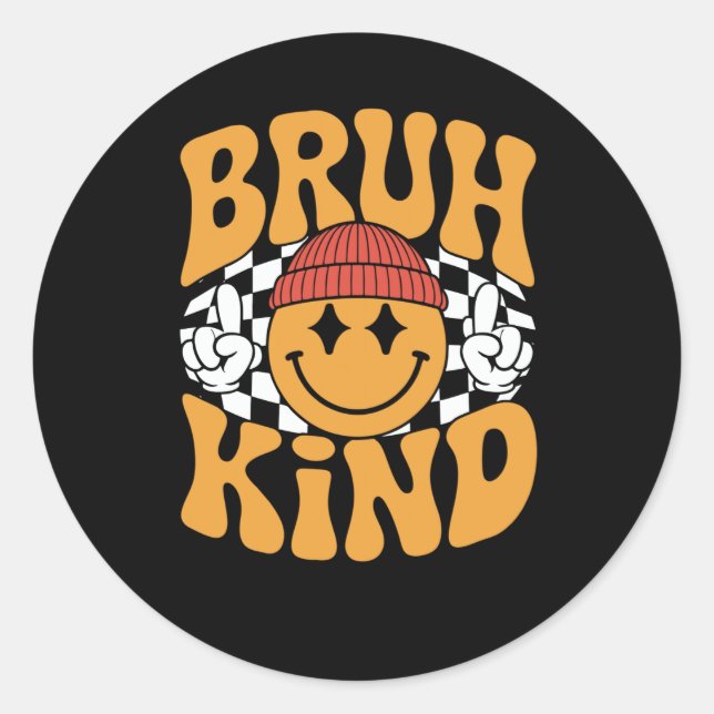 Rond Bruh Genre - Sticker Vibes Smiley (Devant)