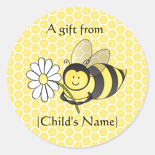 Rond Bumble Bee Goodie Sticker sac (Devant)