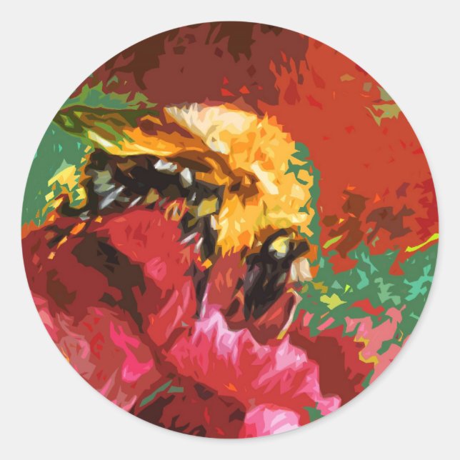 Rond Bumble Bee Sticker (Devant)