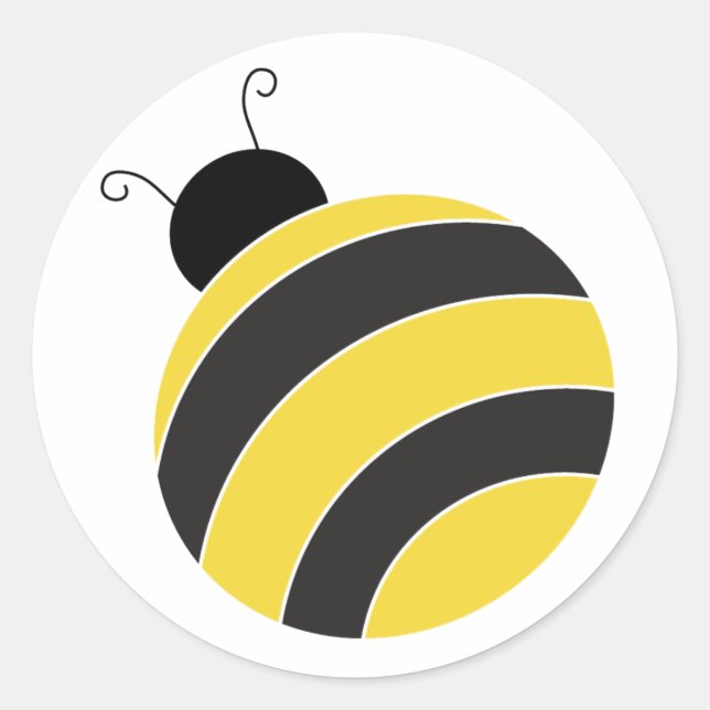 Rond Bumble Bee Sticker (Devant)