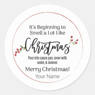 Rond Ça commence à sentir l'odeur du Sticker de Noël