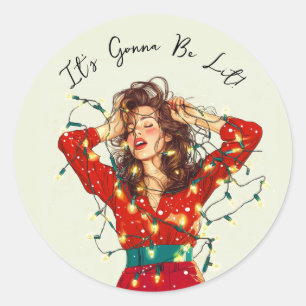 Rond Ça va être Lit ! Sticker pour les lumières de Noël