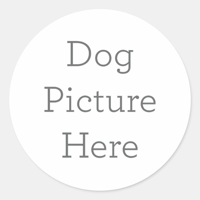 Rond Cadeau cadeau Sticker photo chien unique (Devant)