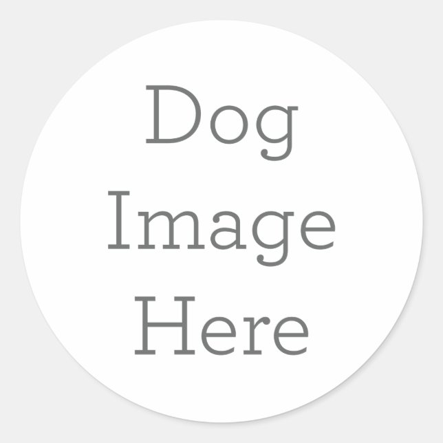 Rond Cadeau personnalisé Sticker chien (Devant)