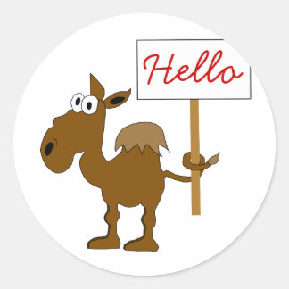 Rond Camel Avec Sticker À Signes
