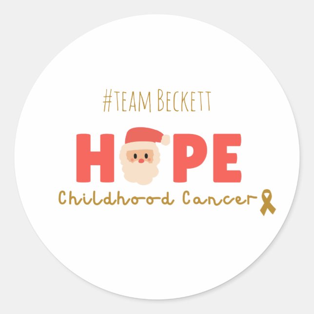 Rond cancer de l'enfance Custom Christmas hope Sticker (Devant)