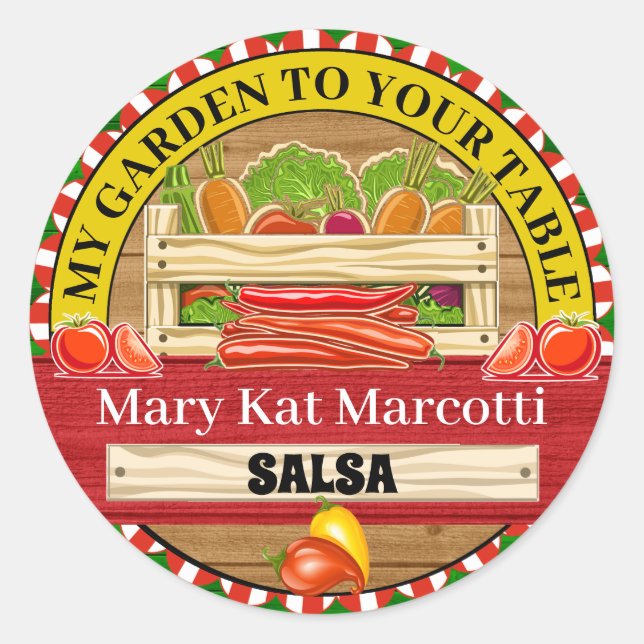 Rond Canned from the Garden Farm Sticker (Devant)