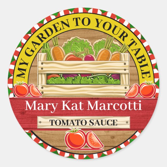 Rond Canned from the Garden Farm Sticker (Devant)