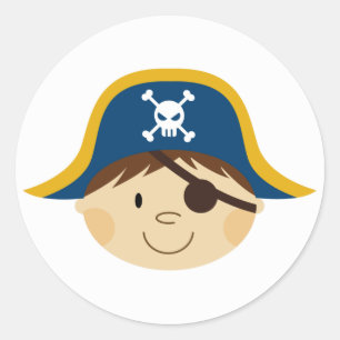 Rond Capitaine mignon Sticker Sheet de pirate