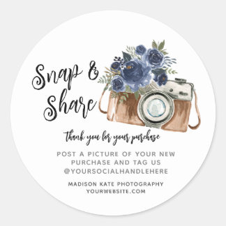 Rond Capture et partage de l'appareil photo Sticker d'a