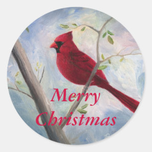 Rond Cardinal Christmas sticker