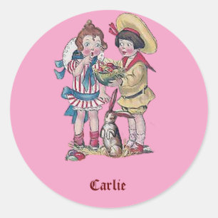 Rond CARLIE ~ Sticker EASTER Vintage 1911 ~ mignon! ~