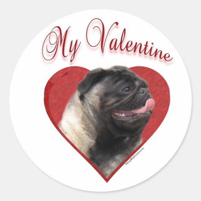 Rond Carlin My Valentine - Sticker (Devant)
