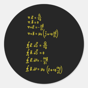 Rond Carré de formule physique Invitation Sticker