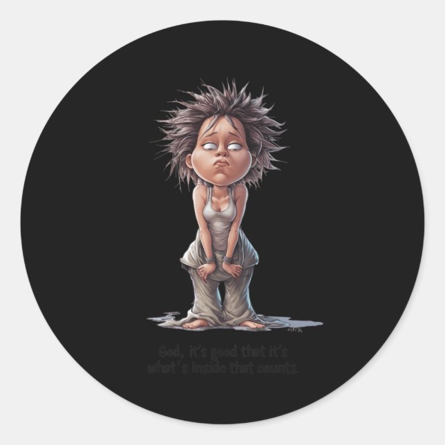 Rond Ce qui est dans la vie cite Sticker de phrase (Devant)