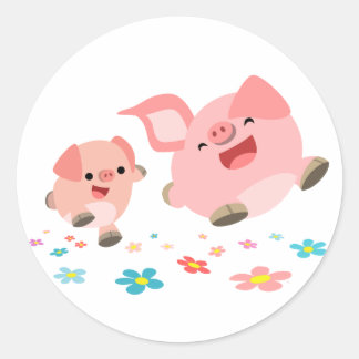 Rond C'est le printemps ! ! - Deux mignons Sticker pour