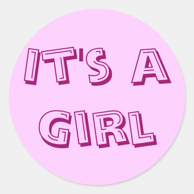 Rond C'est un Sticker pour filles (Devant)