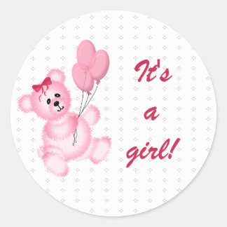 Rond C'est une fille - Bébé Sticker