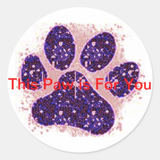Rond Cette Paw est pour vous Sticker (Devant)