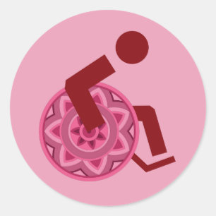 ROND CHAISE ROULANTE STICKER DIFFÉRENTS PERSONNES À CAP