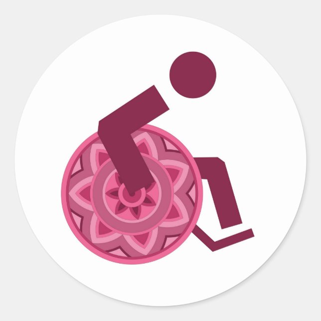 ROND CHAISE ROULANTE STICKER DIFFÉRENTS PERSONNES À CAP (Devant)