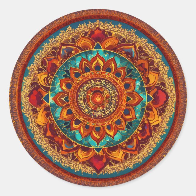 Rond Chakra Mandala Harmony Sticker (Devant)