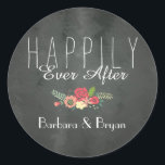 Rond Chalkboard Heureusement Jamais Après Sticker Maria<br><div class="desc">Chalkboard Heureusement Jamais Après Sticker Mariage</div>