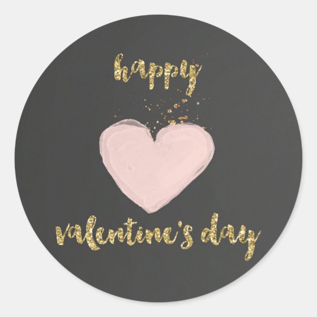 Rond Chalkboard Sticker Saint Valentin (Devant)
